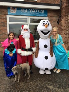 Merry Christmas to all of our wonderful customers from C J Yates Construction Ltd  and our friends from Frozen.